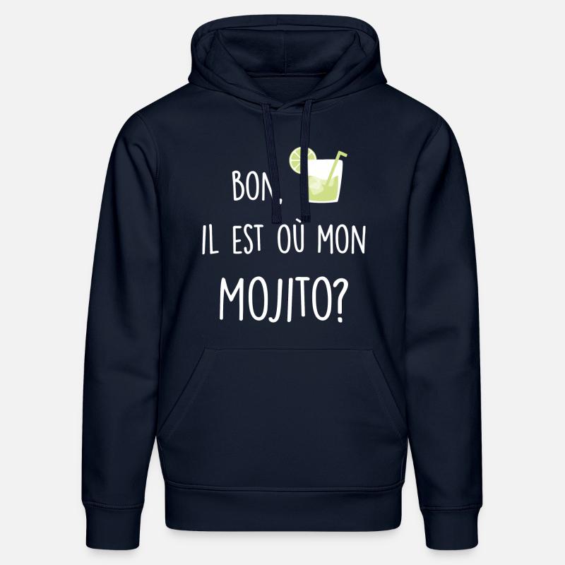 Mon mojito - Sweat à capuche bio DRUMMER Stanley/Stella Unisexe - bleu marine