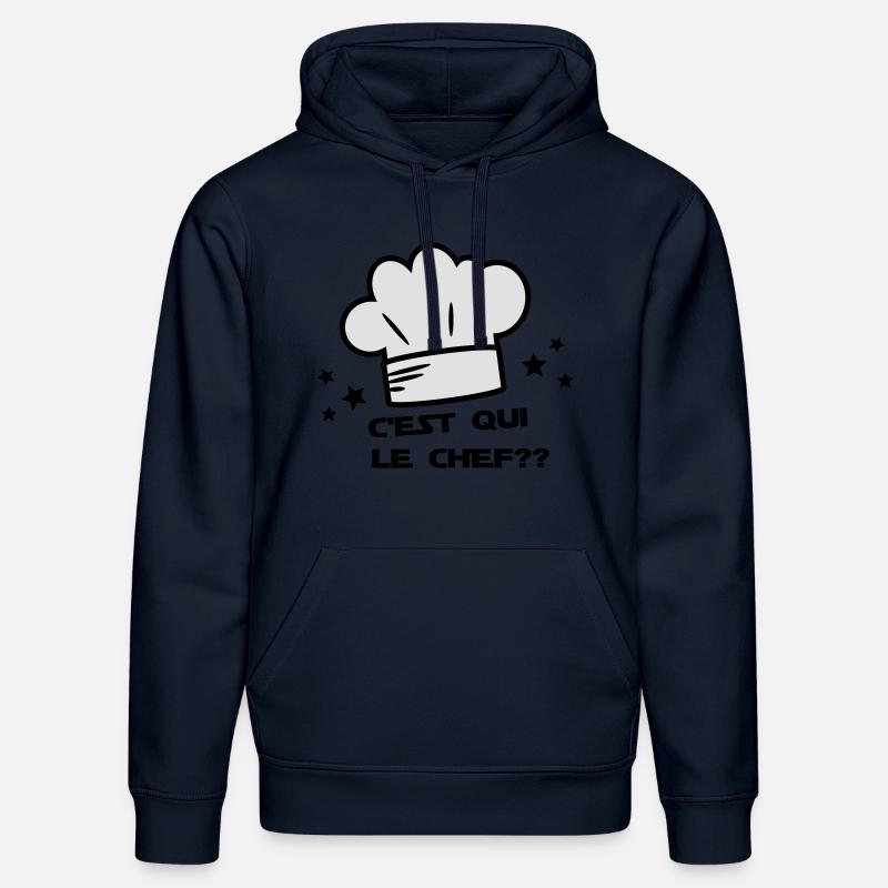 C'est qui le chef - Sweat à capuche bio DRUMMER Stanley/Stella Unisexe - bleu marine
