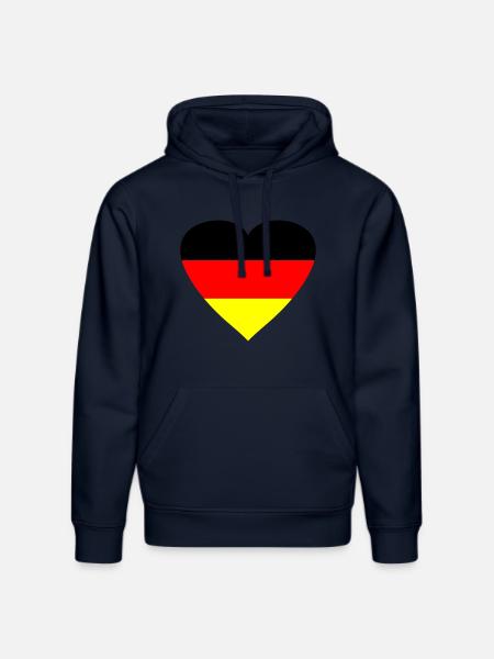 herz_deutschland2 - Stanley/Stella Unisex Bio-Hoodie DRUMMER  - French Navy