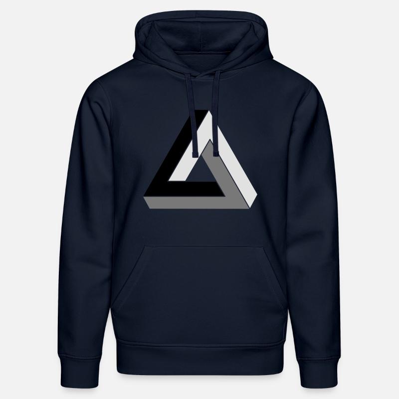 Le triangle impossible - Sweat à capuche bio DRUMMER Stanley/Stella Unisexe - bleu marine