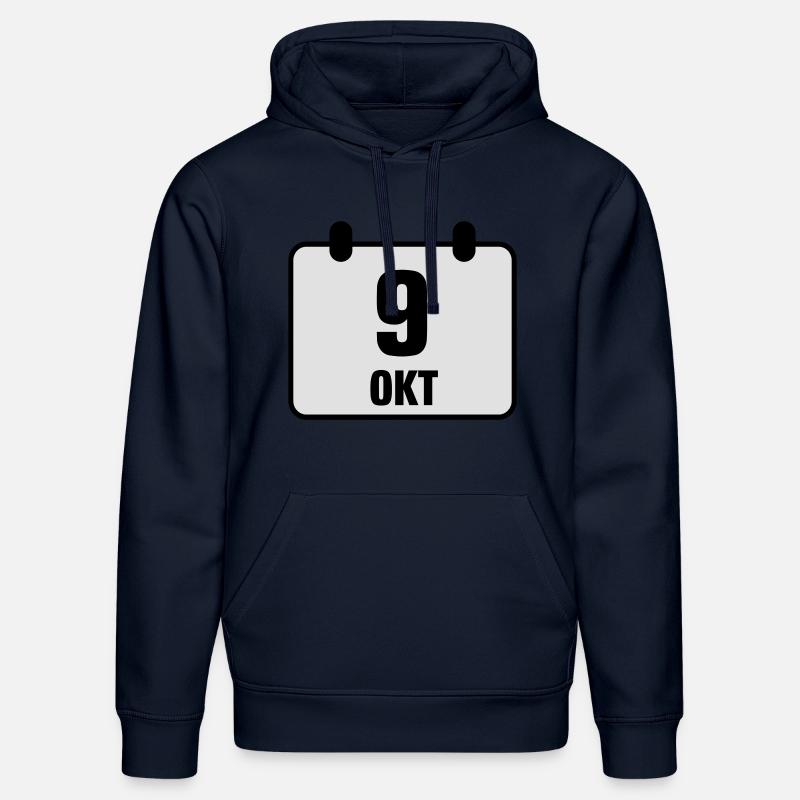 9 octobre anniversaire anniversaire 2c - Sweat à capuche bio DRUMMER Stanley/Stella Unisexe - bleu marine