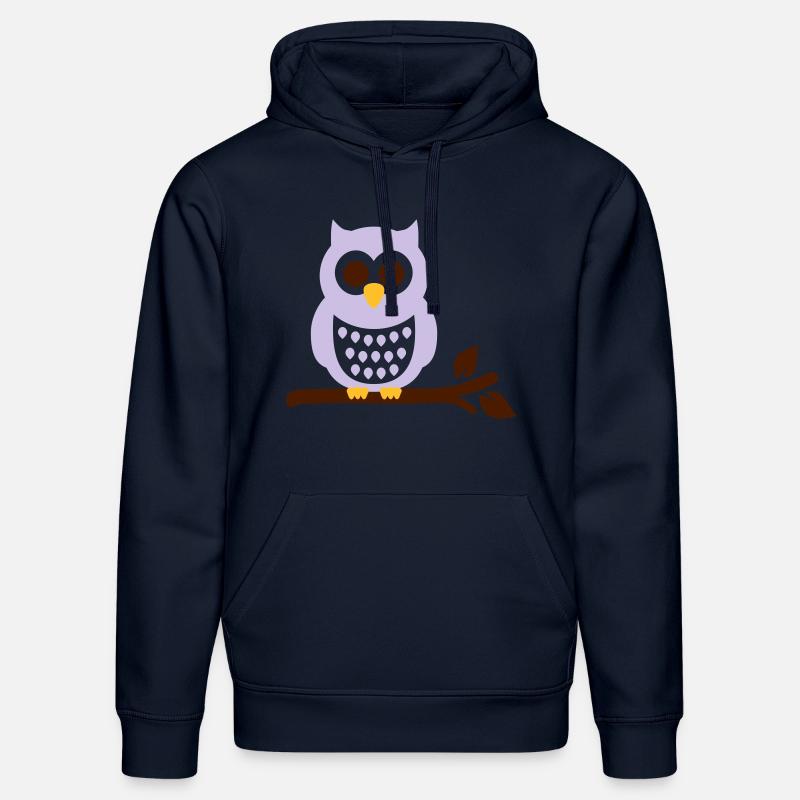 Chouette Hibou - Sweat à capuche bio DRUMMER Stanley/Stella Unisexe - bleu marine