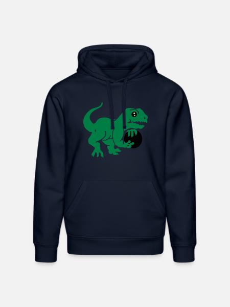bowling dino (3c) - Stanley/Stella DRUMMER Unisex Organic Hoodie - french navy