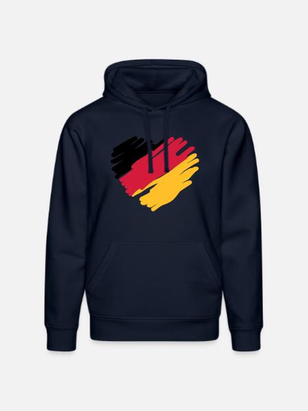 german heart - Stanley/Stella Unisex Bio-Hoodie DRUMMER  - French Navy