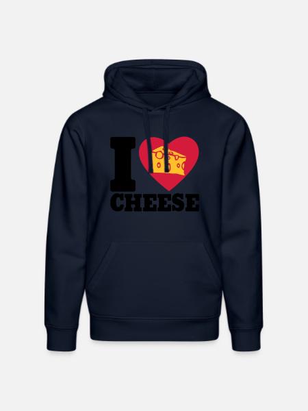 I love Cheese - Stanley/Stella Unisex Bio-Hoodie DRUMMER  - French Navy