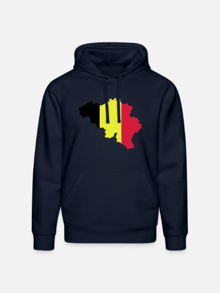 Belgique - Sweat à capuche bio DRUMMER Stanley/Stella Unisexe - bleu marine