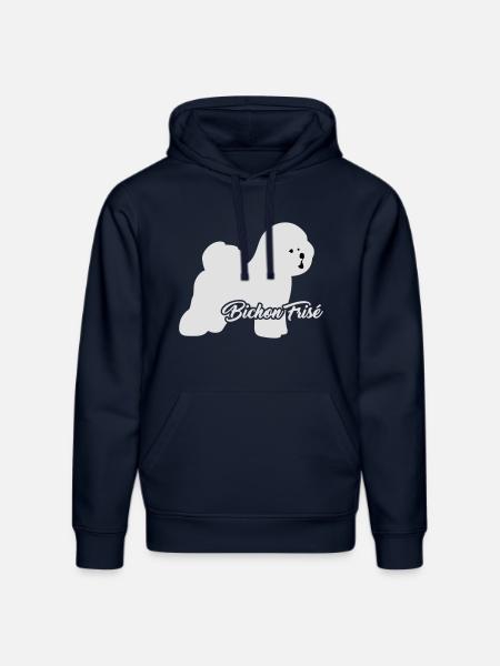 Bichon Frise - Stanley/Stella DRUMMER Unisex Organic Hoodie - french navy