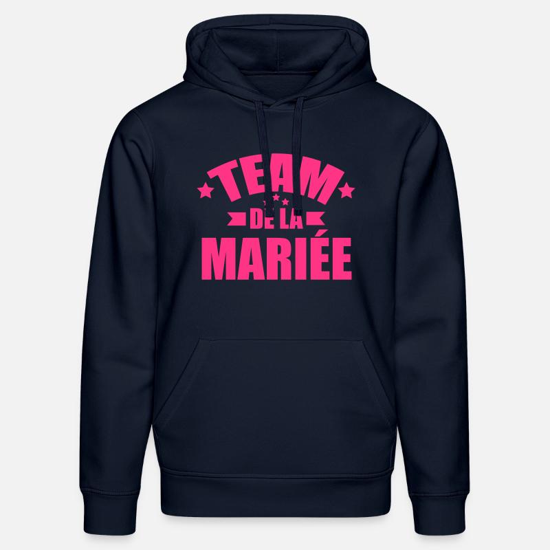 team de la mariée - Sweat à capuche bio DRUMMER Stanley/Stella Unisexe - bleu marine