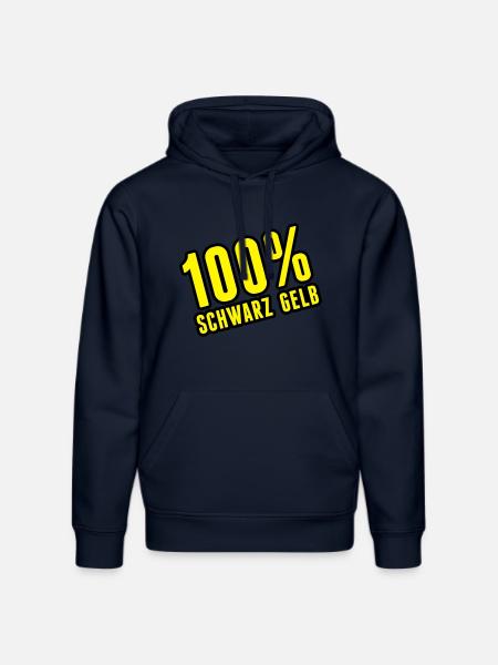 100_schwarz_gelb__f2 - Stanley/Stella DRUMMER Unisex Organic Hoodie - french navy