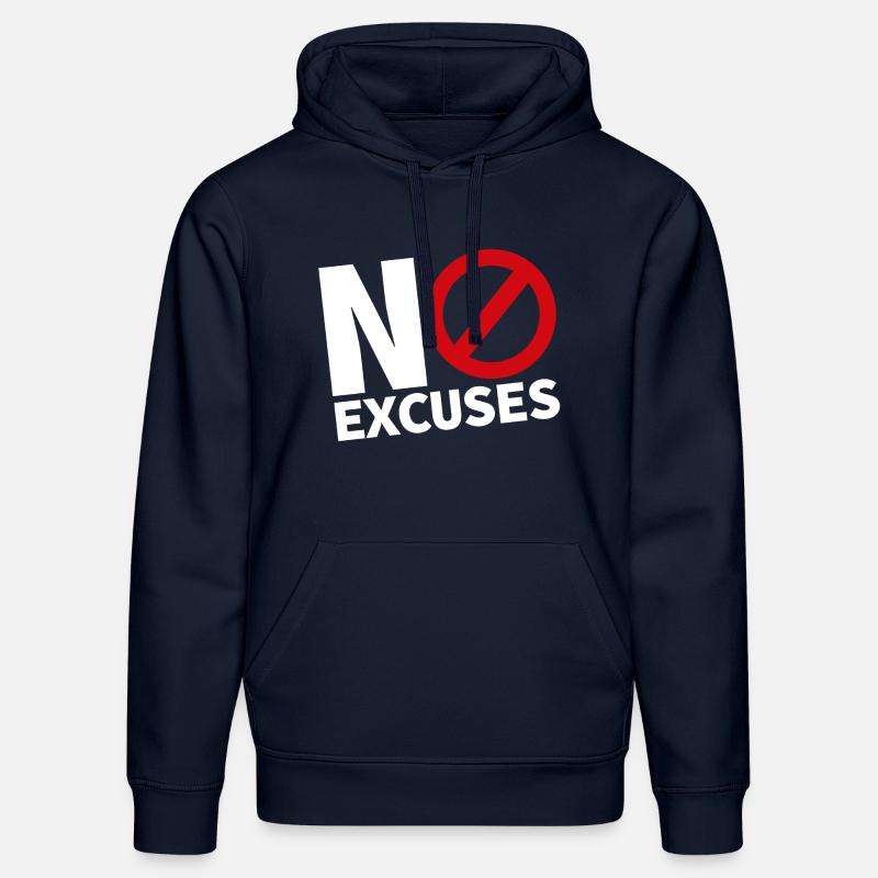 PAS D’EXCUSES blanc - Sweat à capuche bio DRUMMER Stanley/Stella Unisexe - bleu marine