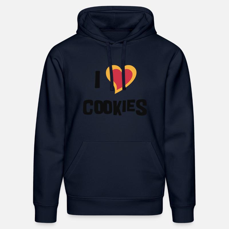 J'Aime les Biscuits - Sweat à capuche bio DRUMMER Stanley/Stella Unisexe - bleu marine