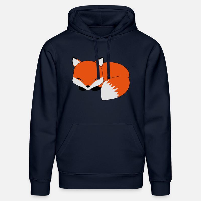 fox Sleeping - Sweat à capuche bio DRUMMER Stanley/Stella Unisexe - bleu marine