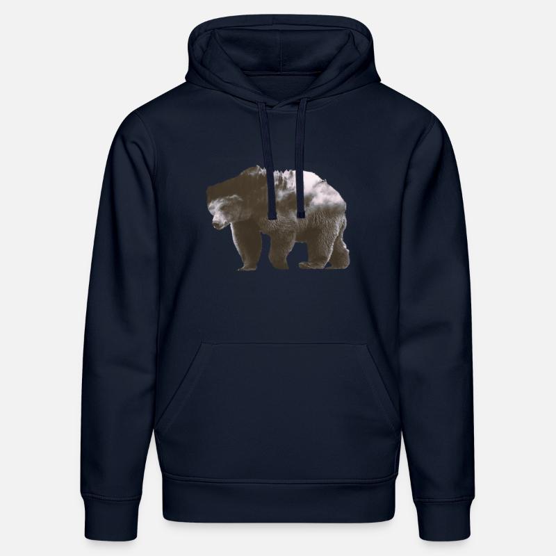 Ours - Sweat à capuche bio DRUMMER Stanley/Stella Unisexe - bleu marine