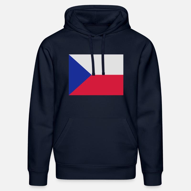 drapeau_republique_tcheque - Sweat à capuche bio DRUMMER Stanley/Stella Unisexe - bleu marine