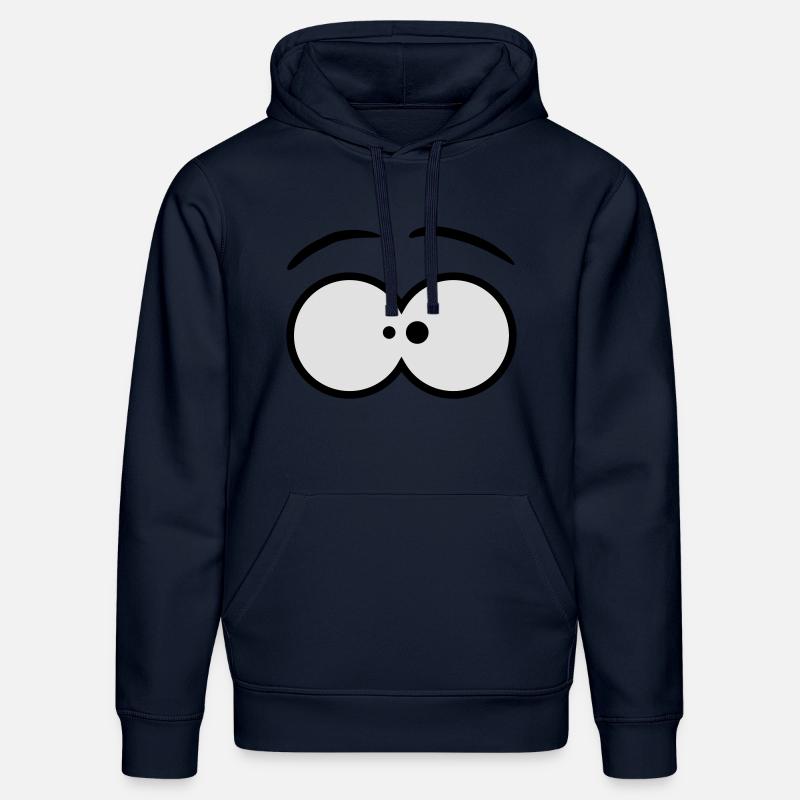 Funny Comic Eyes Design - Sweat à capuche bio DRUMMER Stanley/Stella Unisexe - bleu marine