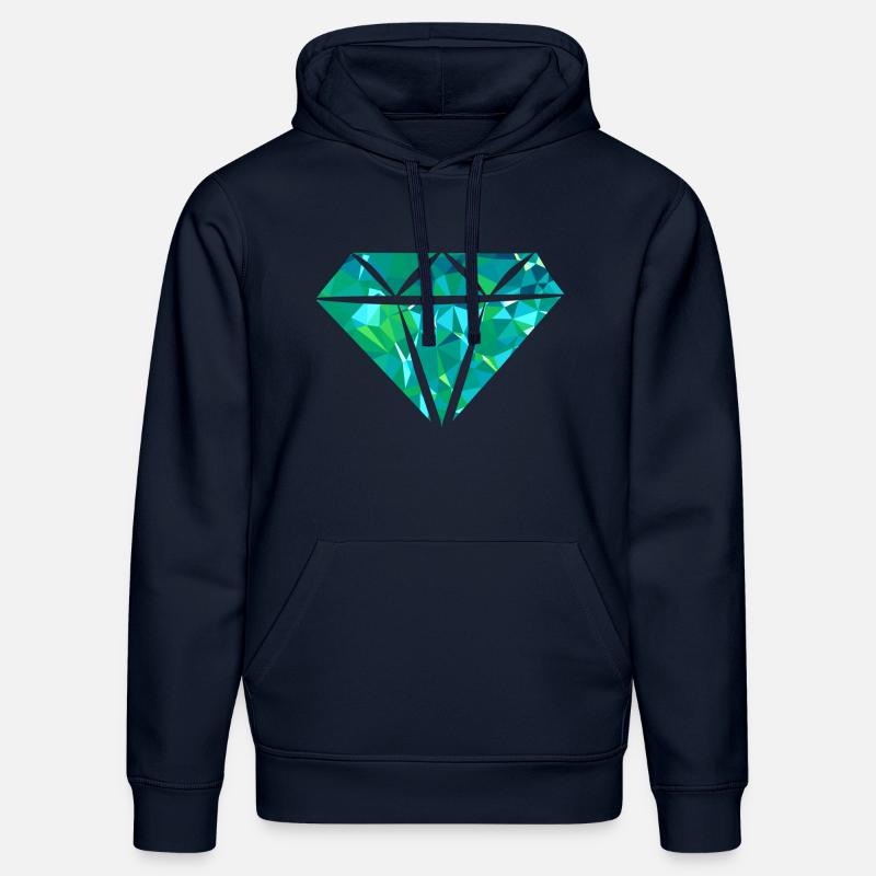 Diamond (Low Poly) - Sweat à capuche bio DRUMMER Stanley/Stella Unisexe - bleu marine