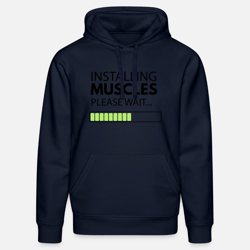 muscle_man - Sweat à capuche bio DRUMMER Stanley/Stella Unisexe - bleu marine