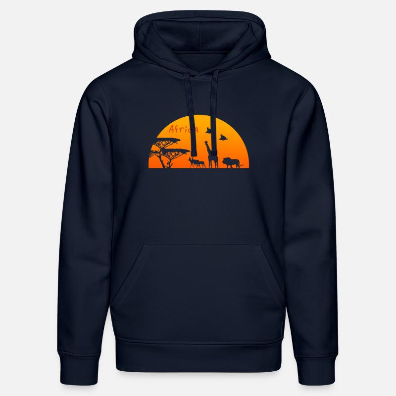 Conception de l'Afrique - Sweat à capuche bio DRUMMER Stanley/Stella Unisexe - bleu marine