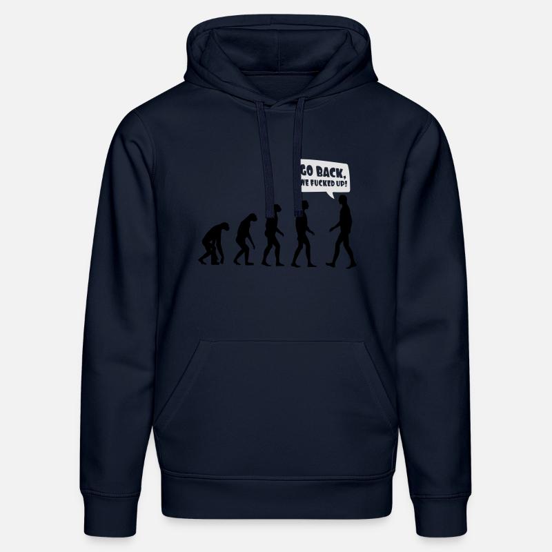 Evolution fucked up - Evolution verkackt - Stanley/Stella Unisex Bio-Hoodie DRUMMER  - French Navy