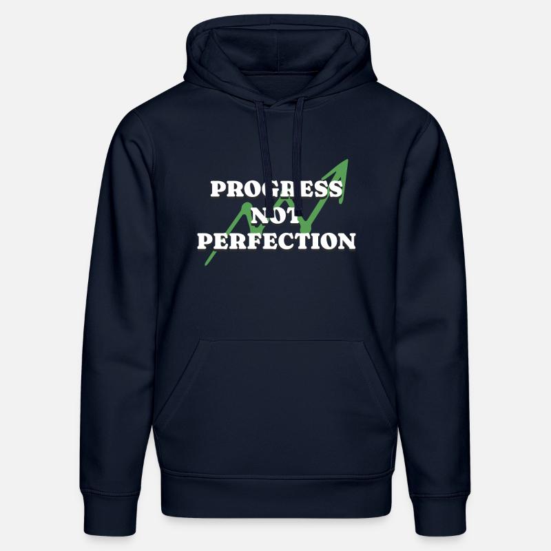 Progress Not Perfection Personal Development - Stanley/Stella DRUMMER Unisex Organic Hoodie - french navy
