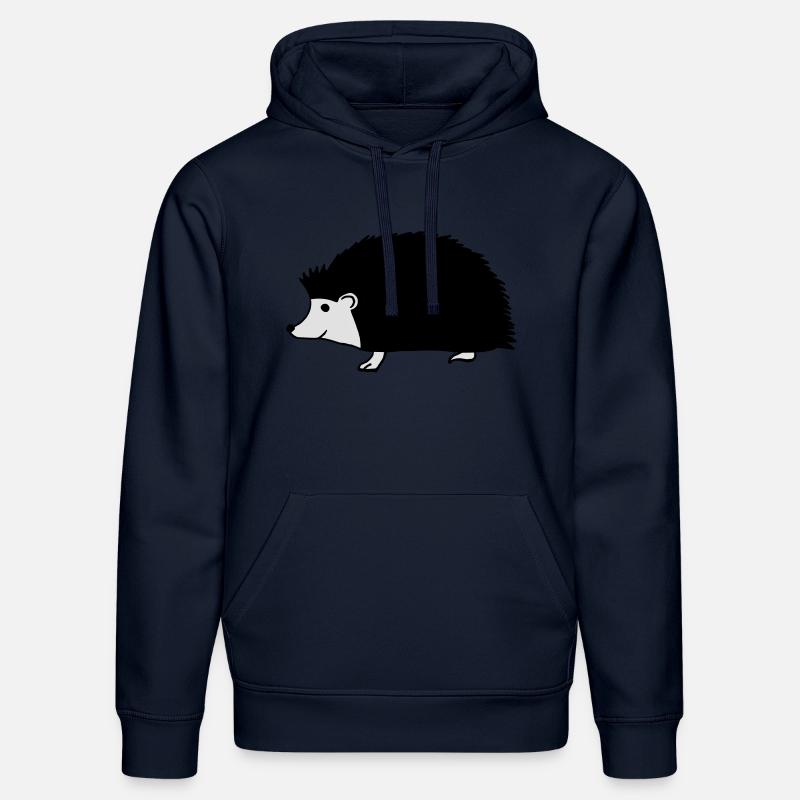 hand drawn hedgehog - Sweat à capuche bio DRUMMER Stanley/Stella Unisexe - bleu marine