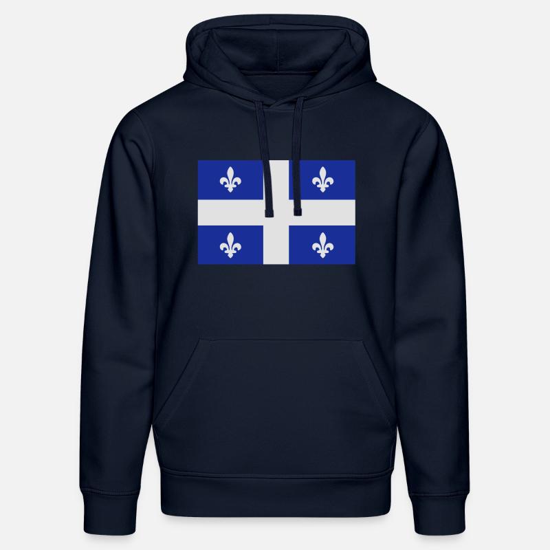 drapeau québec - quebec flag - Sweat à capuche bio DRUMMER Stanley/Stella Unisexe - bleu marine