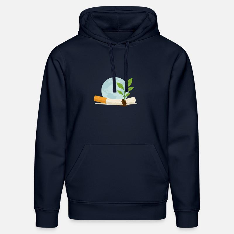 Pour un monde sans tabac - Sweat à capuche bio DRUMMER Stanley/Stella Unisexe - bleu marine