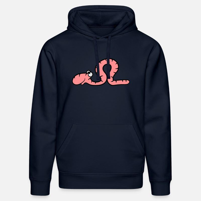 bande dessinée drôle ver - Sweat à capuche bio DRUMMER Stanley/Stella Unisexe - bleu marine