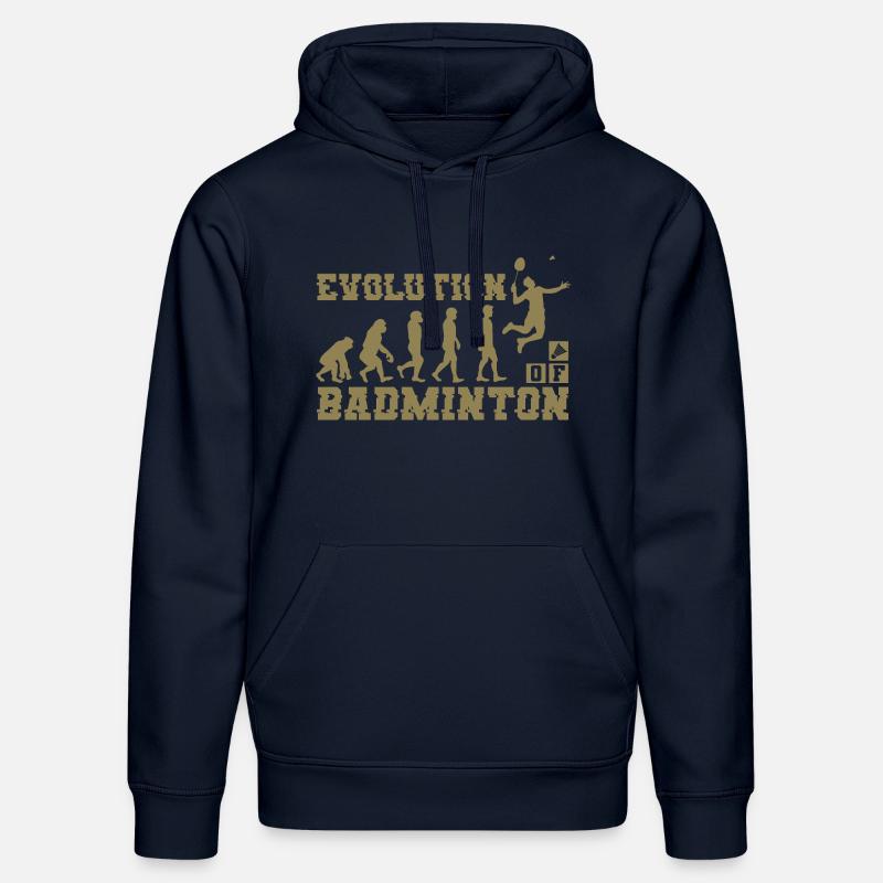 Badminton Evolution Silhouette - Sweat à capuche bio DRUMMER Stanley/Stella Unisexe - bleu marine