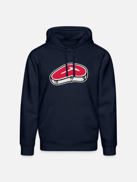 T-Bone Steak - Stanley/Stella DRUMMER Unisex Organic Hoodie - french navy