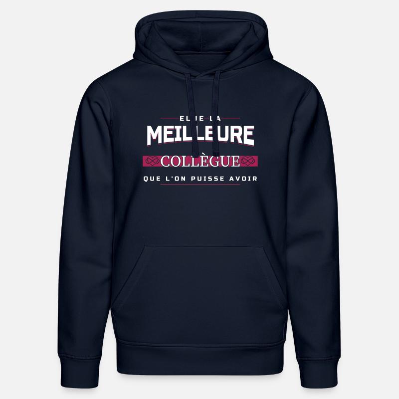 meilleure collegue - Sweat à capuche bio DRUMMER Stanley/Stella Unisexe - bleu marine