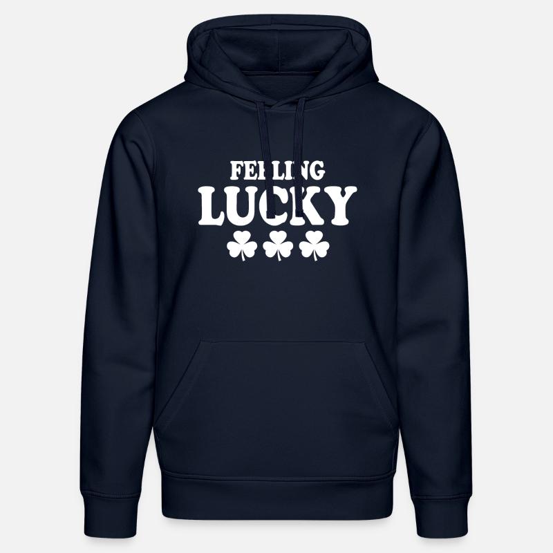 feeling lucky - Sweat à capuche bio DRUMMER Stanley/Stella Unisexe - bleu marine