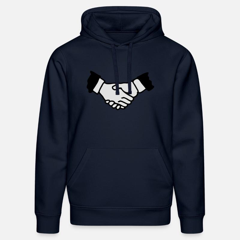 Poignée de main - Sweat à capuche bio DRUMMER Stanley/Stella Unisexe - bleu marine