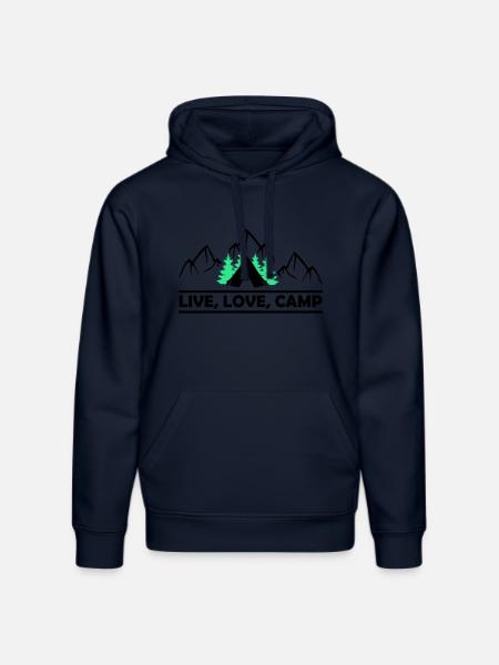 Live Love Camp - Stanley/Stella DRUMMER Unisex Organic Hoodie - french navy