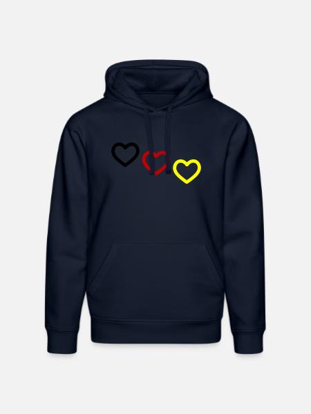 Germany Hearts Team - Stanley/Stella DRUMMER Unisex Organic Hoodie - french navy
