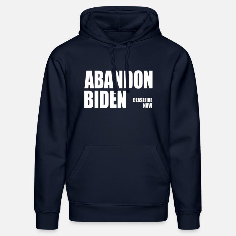 Abandon biden - Sweat à capuche bio DRUMMER Stanley/Stella Unisexe - bleu marine