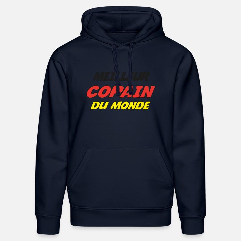 MEILLEUR COPAIN DU MONDE - Sweat à capuche bio DRUMMER Stanley/Stella Unisexe - bleu marine