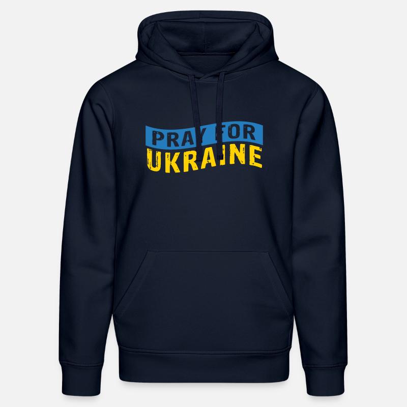 Priez pour l’Ukraine - Sweat à capuche bio DRUMMER Stanley/Stella Unisexe - bleu marine