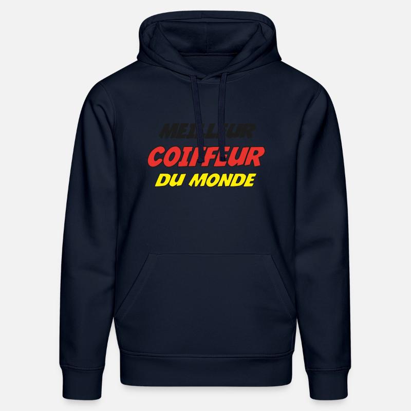 MEILLEUR COIFFEUR DU MONDE - Sweat à capuche bio DRUMMER Stanley/Stella Unisexe - bleu marine