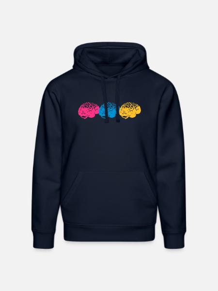 Brains - Stanley/Stella DRUMMER Unisex Organic Hoodie - french navy