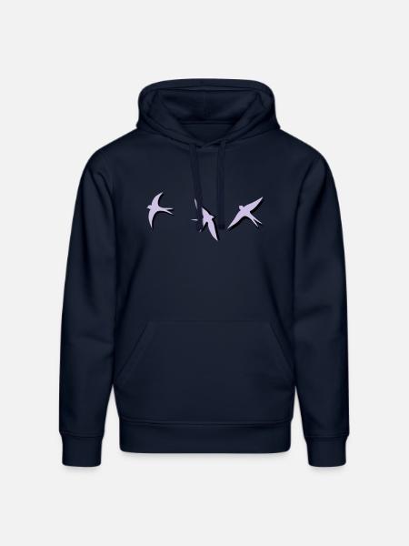 swallow - Stanley/Stella DRUMMER Unisex Organic Hoodie - french navy