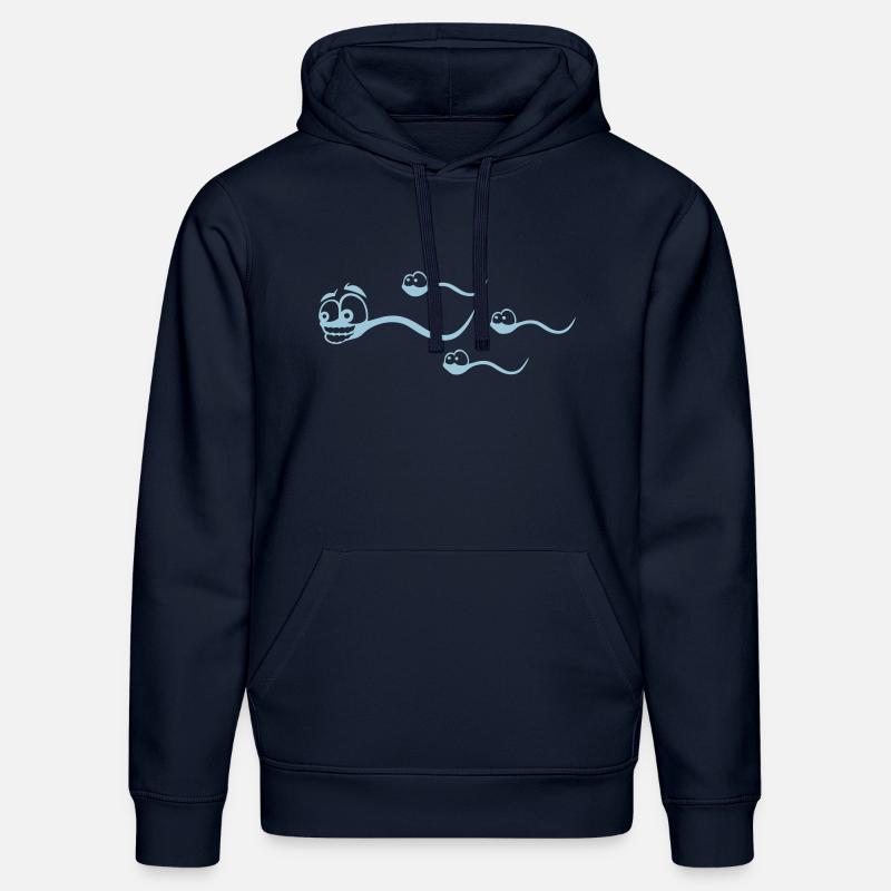 groupe spermatozoide smiley 1 - Sweat à capuche bio DRUMMER Stanley/Stella Unisexe - bleu marine