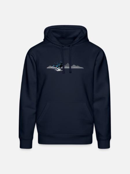 Winter - Skifahrer Berge - Stanley/Stella Unisex Bio-Hoodie DRUMMER - French Navy