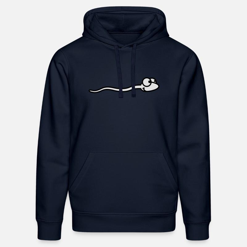 comic_sperm_2c - Sweat à capuche bio DRUMMER Stanley/Stella Unisexe - bleu marine