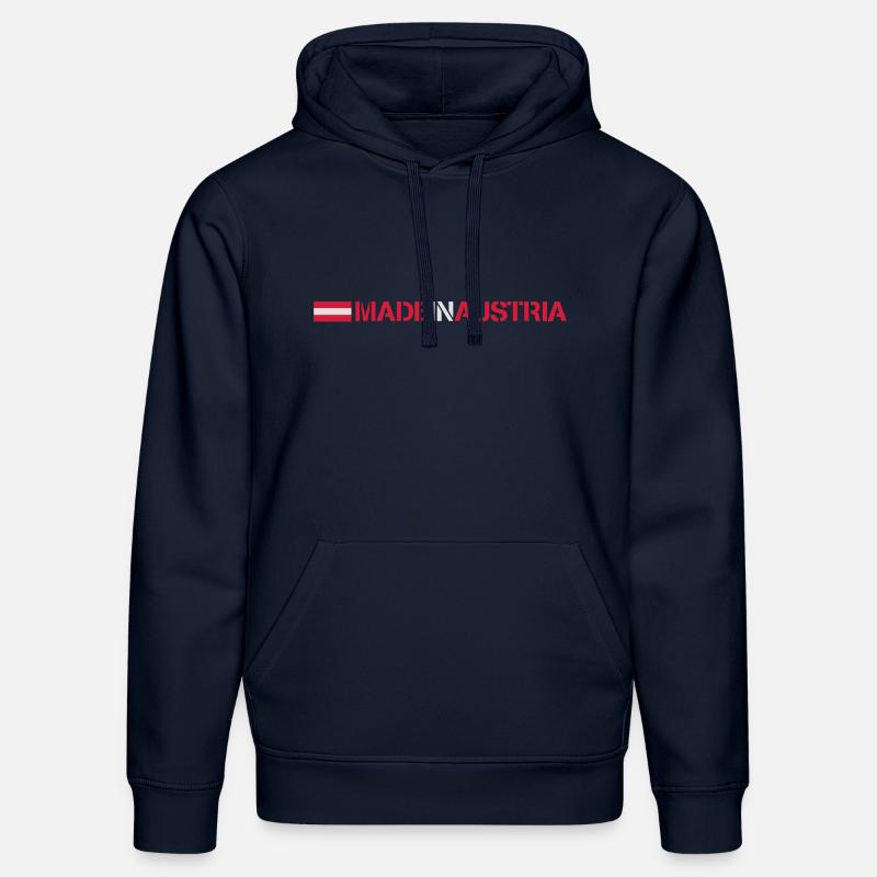 Made In Austria Logo - Sweat à capuche bio DRUMMER Stanley/Stella Unisexe - bleu marine