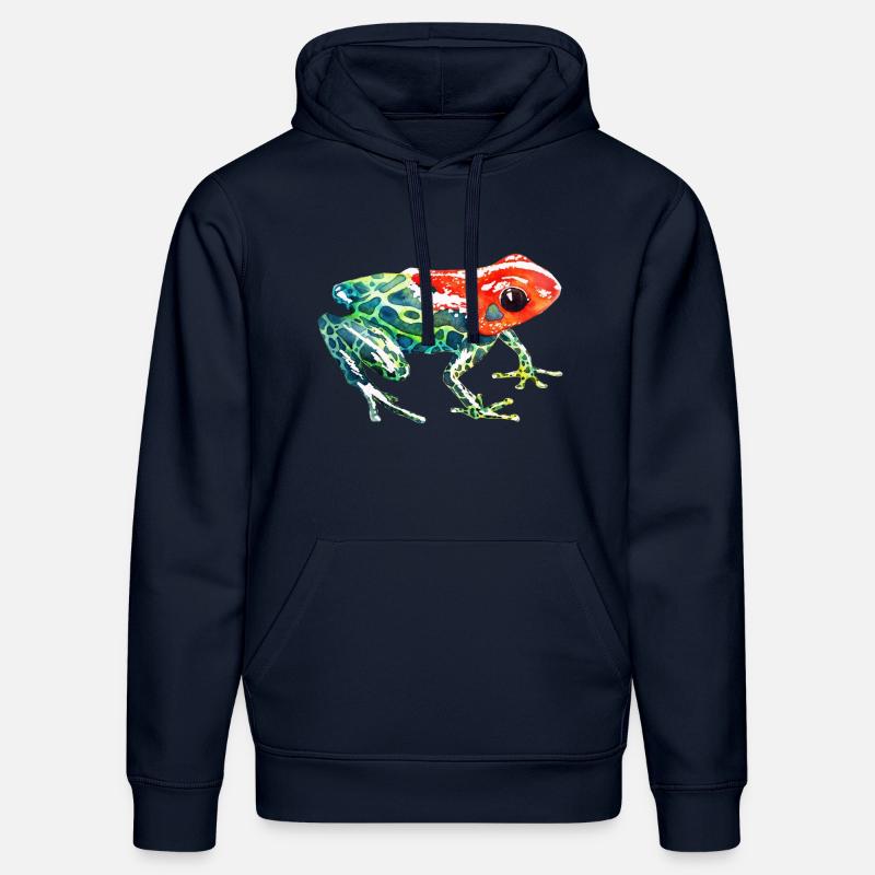 Grenouille avec une tête rouge - Sweat à capuche bio DRUMMER Stanley/Stella Unisexe - bleu marine