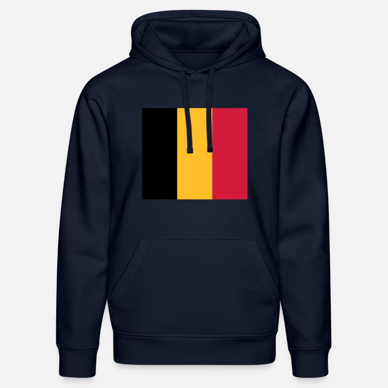 Drapeau national de Belgique - Sweat à capuche bio DRUMMER Stanley/Stella Unisexe - bleu marine