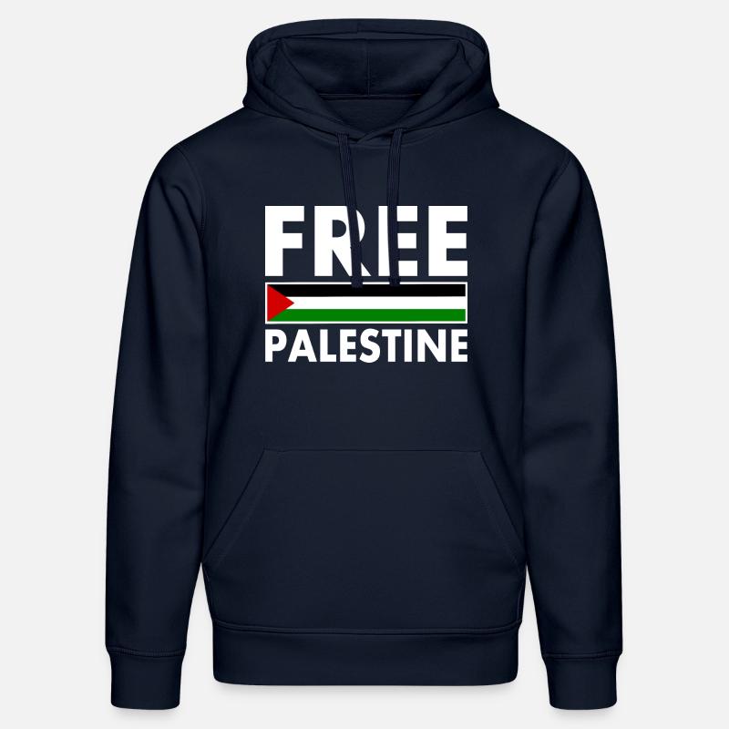 Free palestine - Sweat à capuche bio DRUMMER Stanley/Stella Unisexe - bleu marine