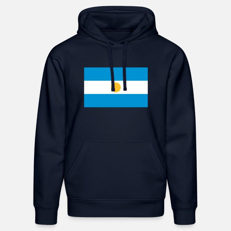 Drapeau national de l Argentine - Sweat à capuche bio DRUMMER Stanley/Stella Unisexe - bleu marine
