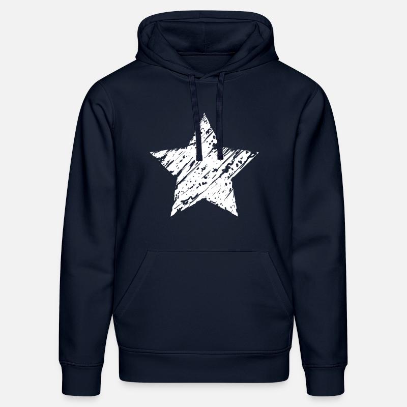 Étoile blanche - Sweat à capuche bio DRUMMER Stanley/Stella Unisexe - bleu marine
